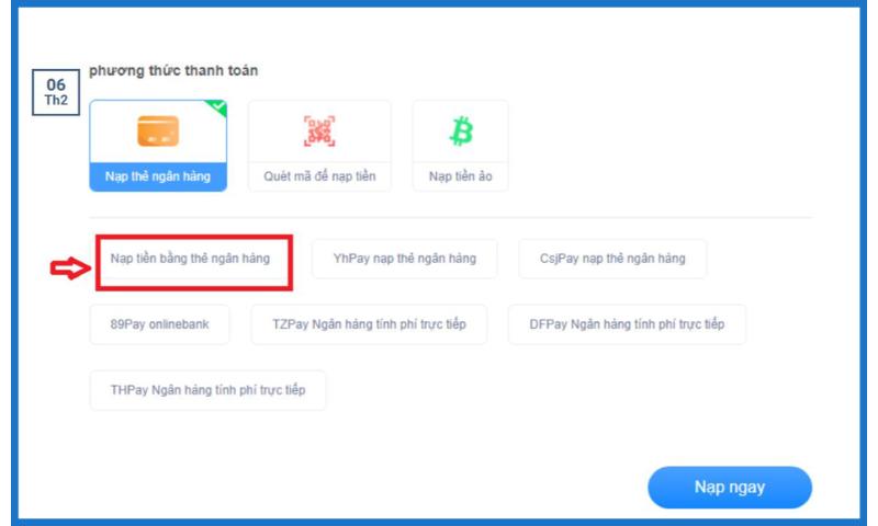 Quy trình nạp tiền nhanh chóng và dễ dàng